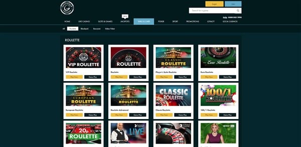 Grosvenor Casinos Roulette Review